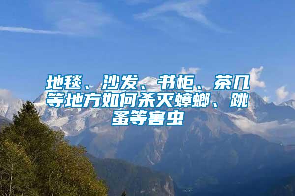 地毯、沙發(fā)、書柜、茶幾等地方如何殺滅蟑螂、跳蚤等害蟲