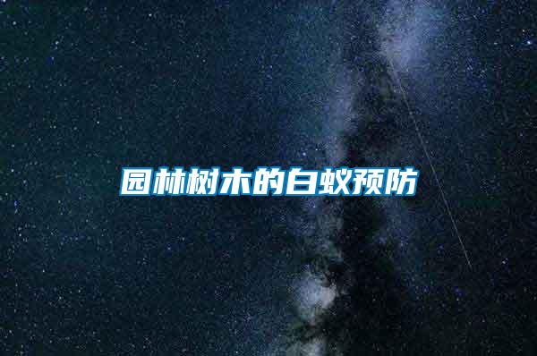 園林樹(shù)木的白蟻預(yù)防