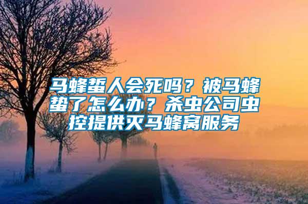 馬蜂蜇人會死嗎？被馬蜂蟄了怎么辦？殺蟲公司蟲控提供滅馬蜂窩服務(wù)
