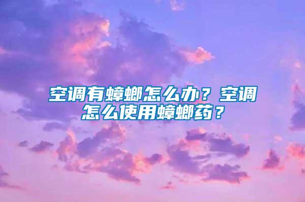 空調(diào)有蟑螂怎么辦？空調(diào)怎么使用蟑螂藥？