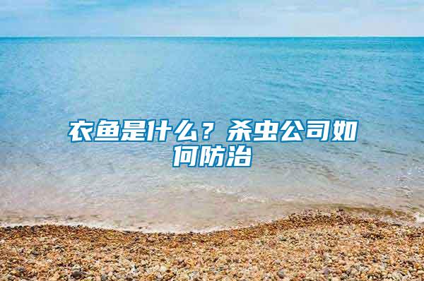衣魚是什么？殺蟲公司如何防治