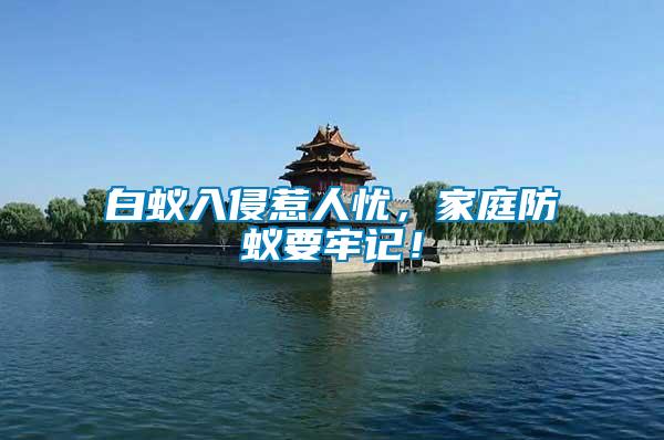 白蟻入侵惹人憂，家庭防蟻要牢記！
