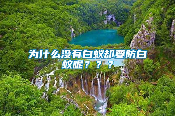 為什么沒有白蟻卻要防白蟻呢？？？