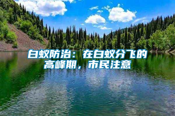 白蟻防治：在白蟻分飛的高峰期，市民注意