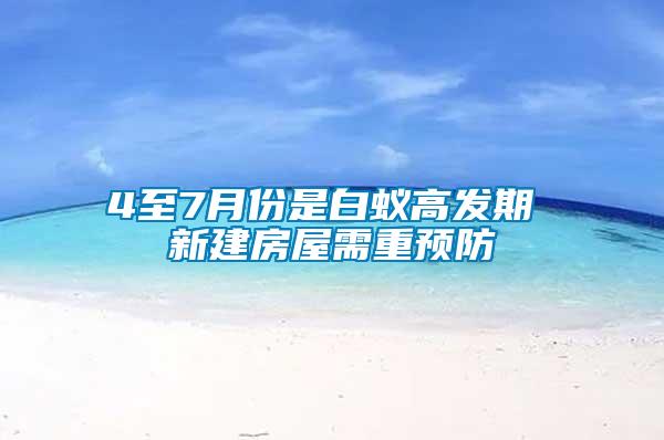 4至7月份是白蟻高發(fā)期 新建房屋需重預防