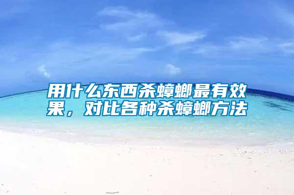 用什么東西殺蟑螂最有效果，對(duì)比各種殺蟑螂方法