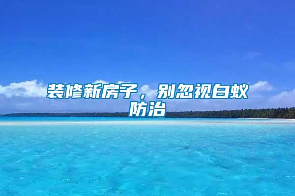 裝修新房子，別忽視白蟻防治