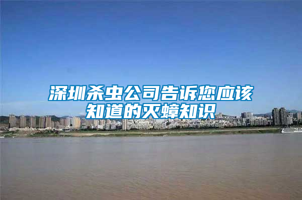 深圳殺蟲公司告訴您應(yīng)該知道的滅蟑知識