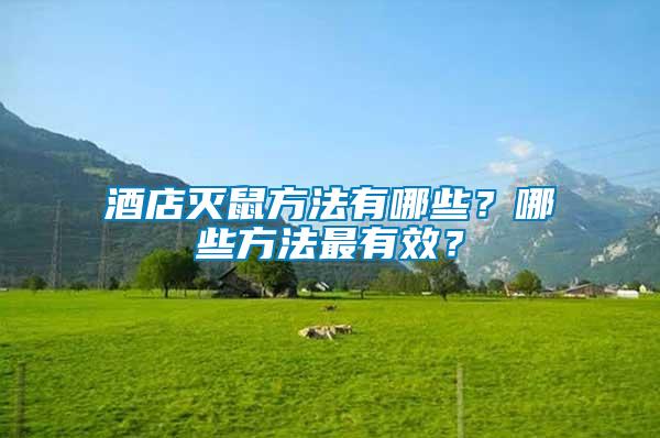 酒店滅鼠方法有哪些？哪些方法最有效？