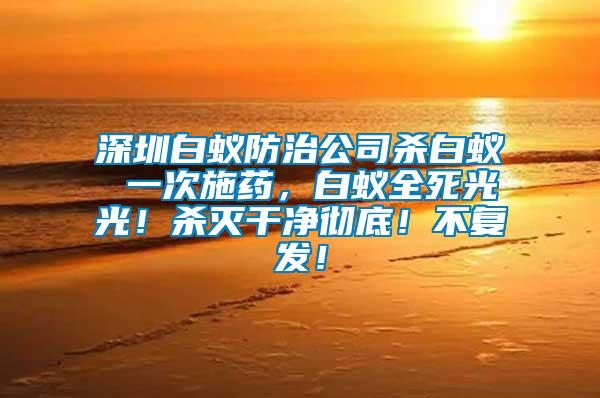 深圳白蟻防治公司殺白蟻 一次施藥，白蟻全死光光！殺滅干凈徹底！不復(fù)發(fā)！