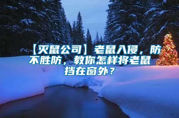 【滅鼠公司】老鼠入侵，防不勝防，教你怎樣將老鼠擋在窗外？