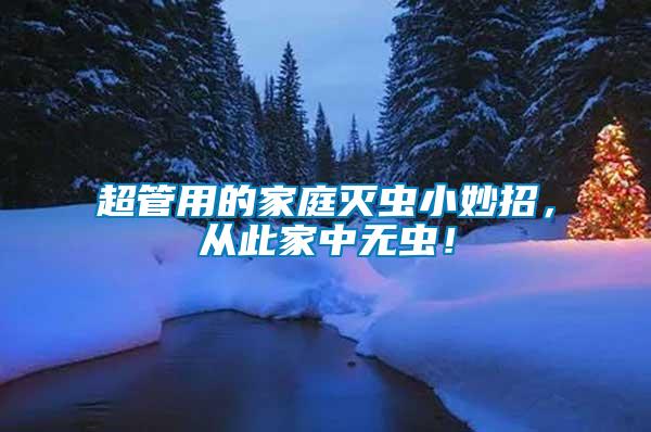超管用的家庭滅蟲(chóng)小妙招，從此家中無(wú)蟲(chóng)！