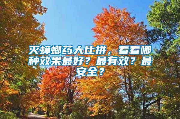 滅蟑螂藥大比拼，看看哪種效果最好？最有效？最安全？