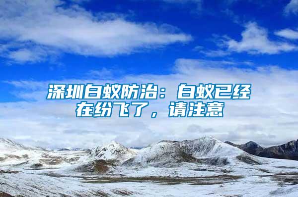 深圳白蟻防治：白蟻已經(jīng)在紛飛了，請(qǐng)注意