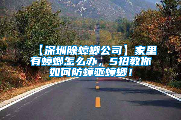 【深圳除蟑螂公司】家里有蟑螂怎么辦，5招教你如何防蟑驅(qū)蟑螂！