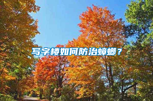 寫字樓如何防治蟑螂？