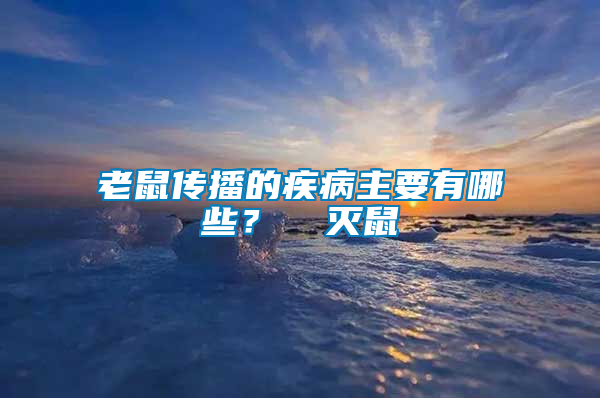 老鼠傳播的疾病主要有哪些？  滅鼠
