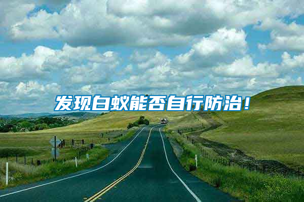 發(fā)現(xiàn)白蟻能否自行防治！
